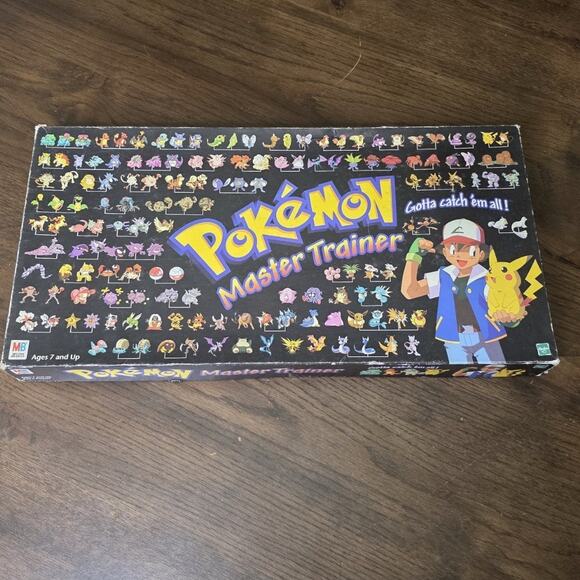 Pokemon Master Trainer Board Game Vintage Hasbro 99% Complete 1999 Rare Kanto - Picture 1 of 16